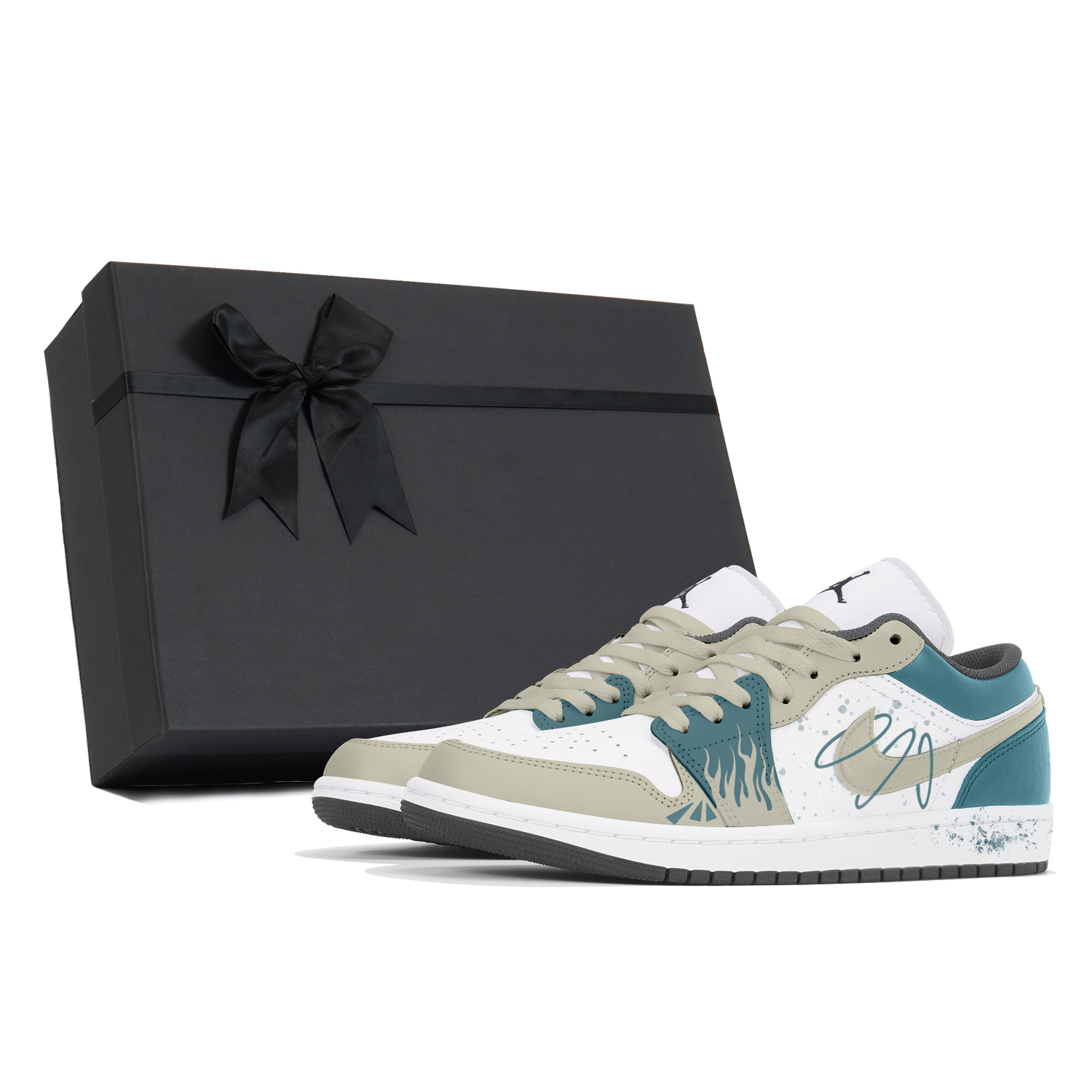 

Jordan Air 1 Dust Low Flame, устойчивые к истиранию низкие баскетбольные кроссовки мужские Sky Blue