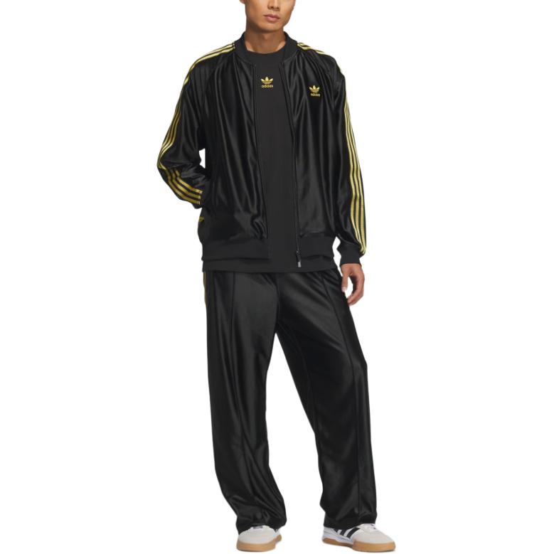 Adidas Originals Куртка SST мужская черная золотая, Black Gold — фото 4