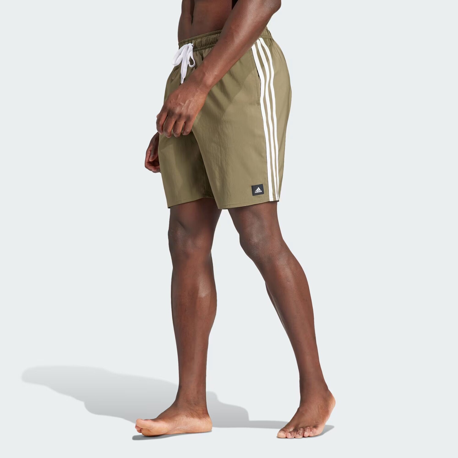 

Шорты для плавания CLX с 3 полосками Adidas, цвет Olive Strata/White