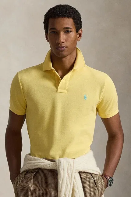 Поло хлопковое 710795080003 Polo Ralph Lauren, желтый