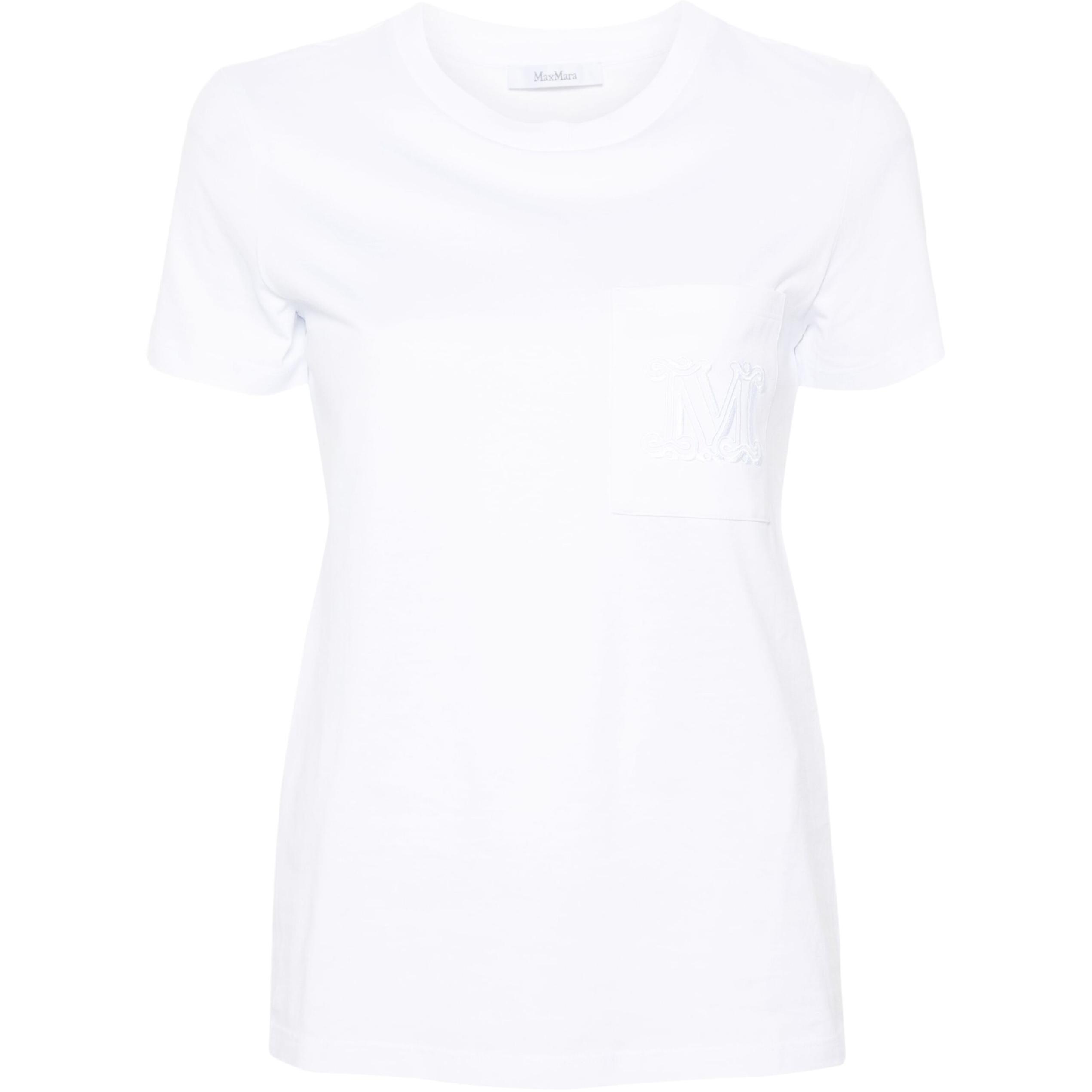 

Футболка из хлопка с вышитой монограммой Max Mara MaxMara, белый