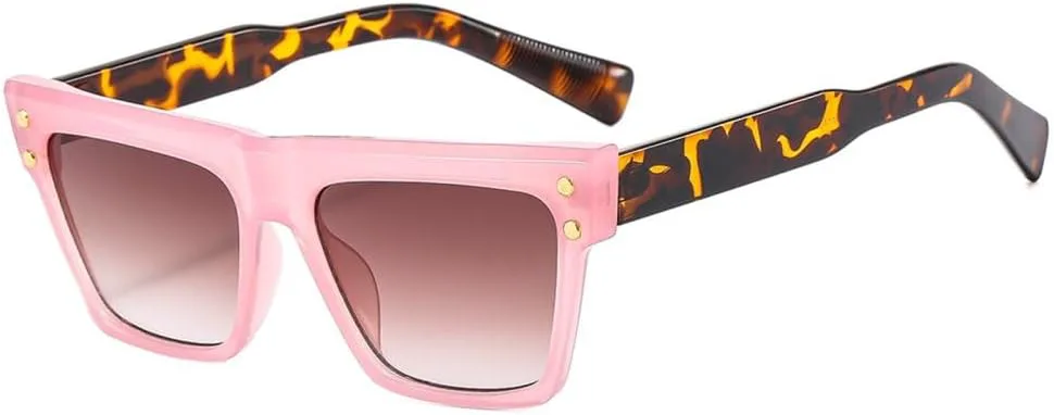 

Солнцезащитные очки для женщин и мужчин, зеленые, винтажные, модные, с защитой от УФ-излучения UV400, мужские и женские, с леопардовым принтом MTZJH, Pink