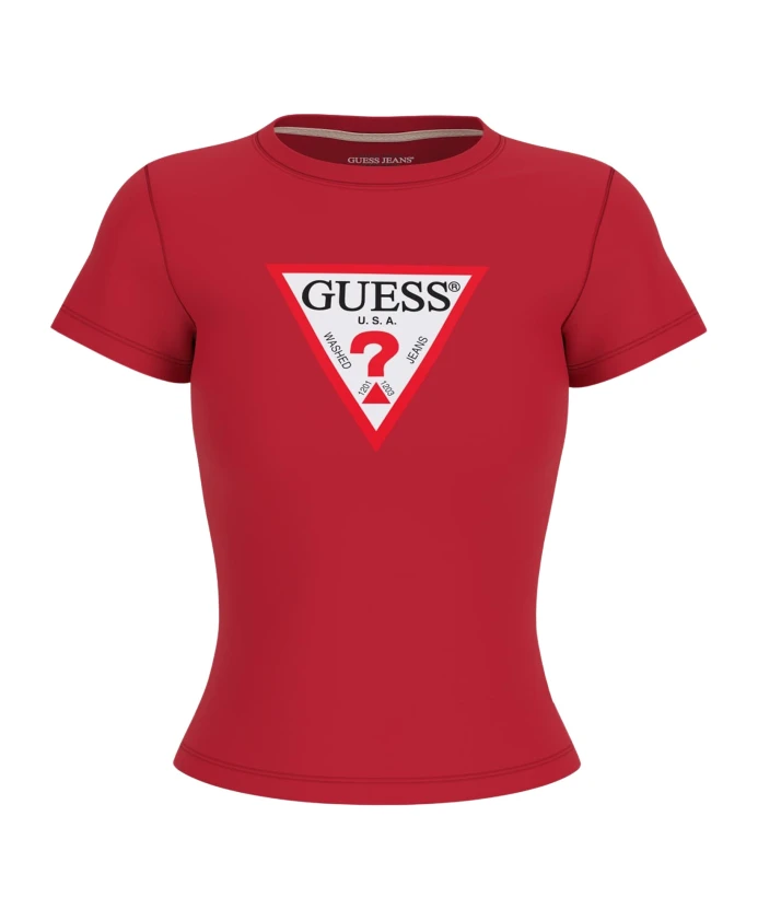 

Красная культовая футболка и рубашка поло Guess, красный
