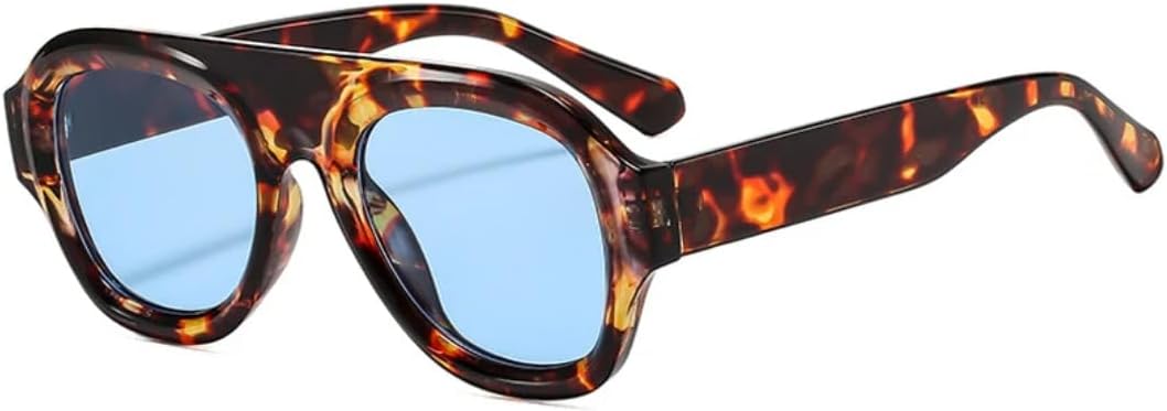 

Ретро большие овальные солнцезащитные очки в стиле панк для женщин, роскошные солнцезащитные очки для мужчин и для занятий спортом на открытом воздухе, унисекс, защита от УФ-излучения UV400 UUPTTPL, C5 Leopard Blue