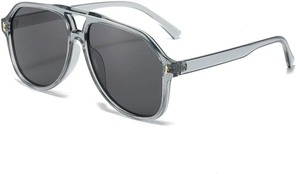 

Солнцезащитные очки UV400 с увеличенными двойными перемычками и заклепками в стиле панк для женщин и мужчин, для бега и активного отдыха UYPTK, Gray Gray