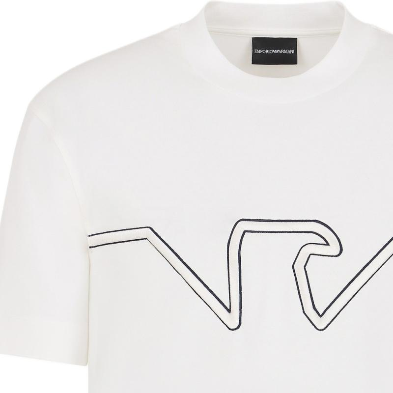 Футболка Asv Heavyweight с вышитым логотипом EMPORIO ARMANI, белый — фото 4