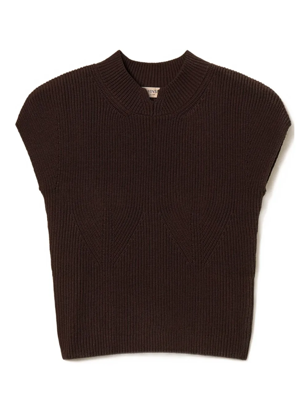 

Жилет с высоким горлом Twinset, коричневый