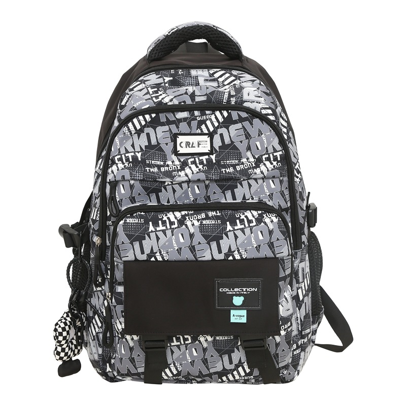 

Рюкзак нейлоновый для ноутбука унисекс черный/светло-синий/темно-синий/белый KAKAXI