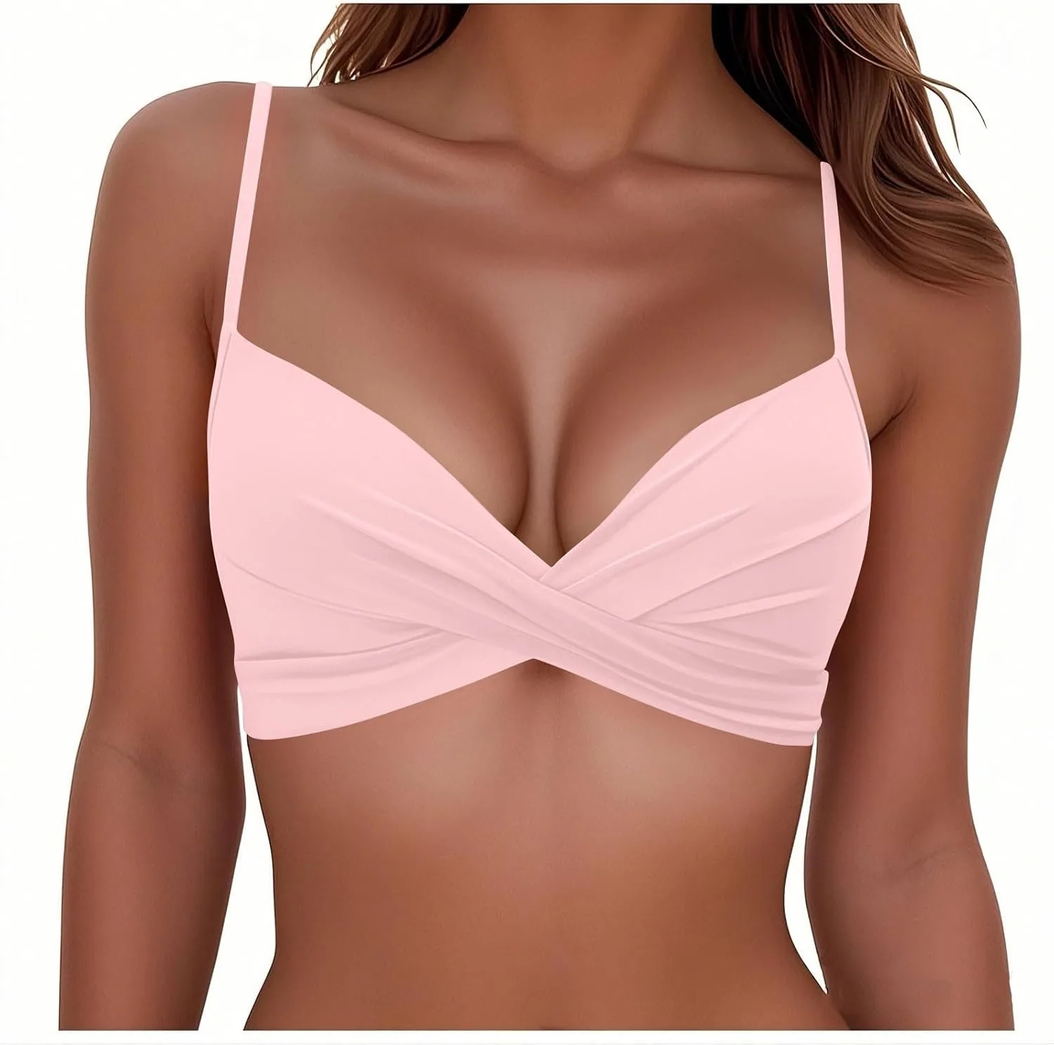 

Женский топ для купальника Push Up с V-образным вырезом и регулируемыми бретелями Akklian