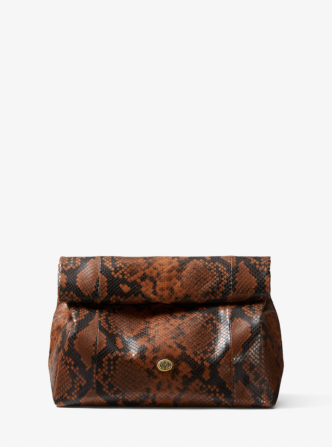 

Клатч-сумка для обеда с монограммой и тиснением питона Michael Kors