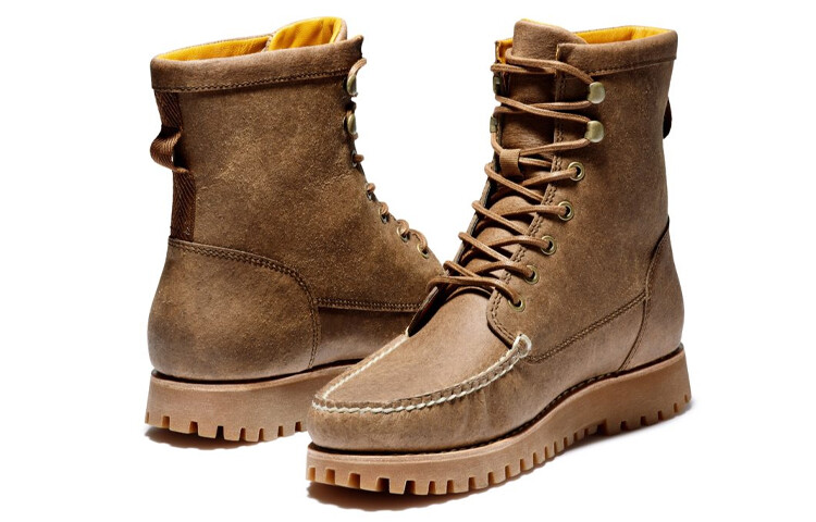 Мужские ботинки Timberland с ребристой подошвой, коричневый — фото 4