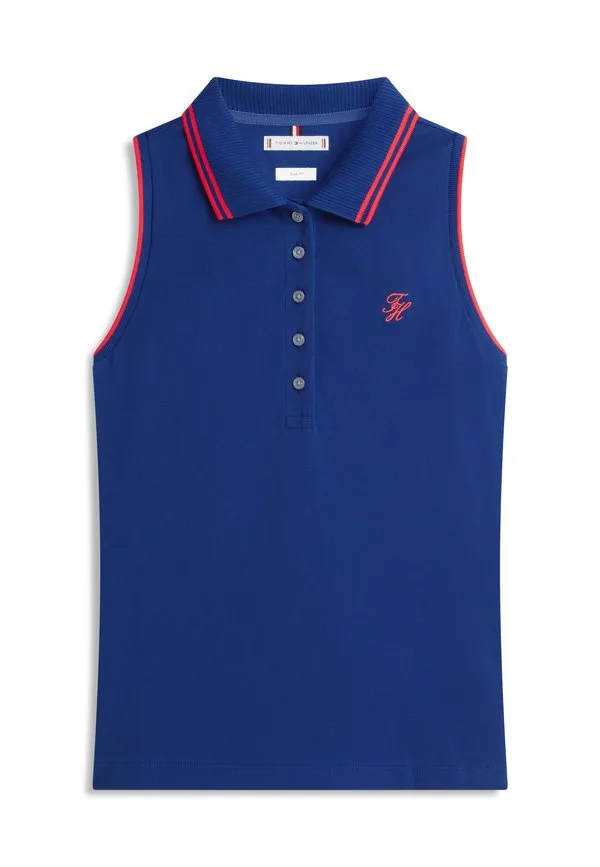 Поло-Рубашка без рукавов из пике приталенного кроя 1985 года Tommy Hilfiger, Preppy Navy — фото 4