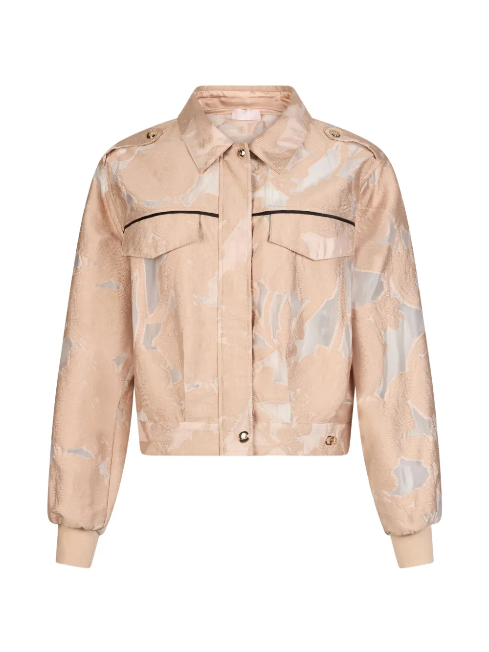 

Бомбер из жаккарда Liu Jo, бежевый