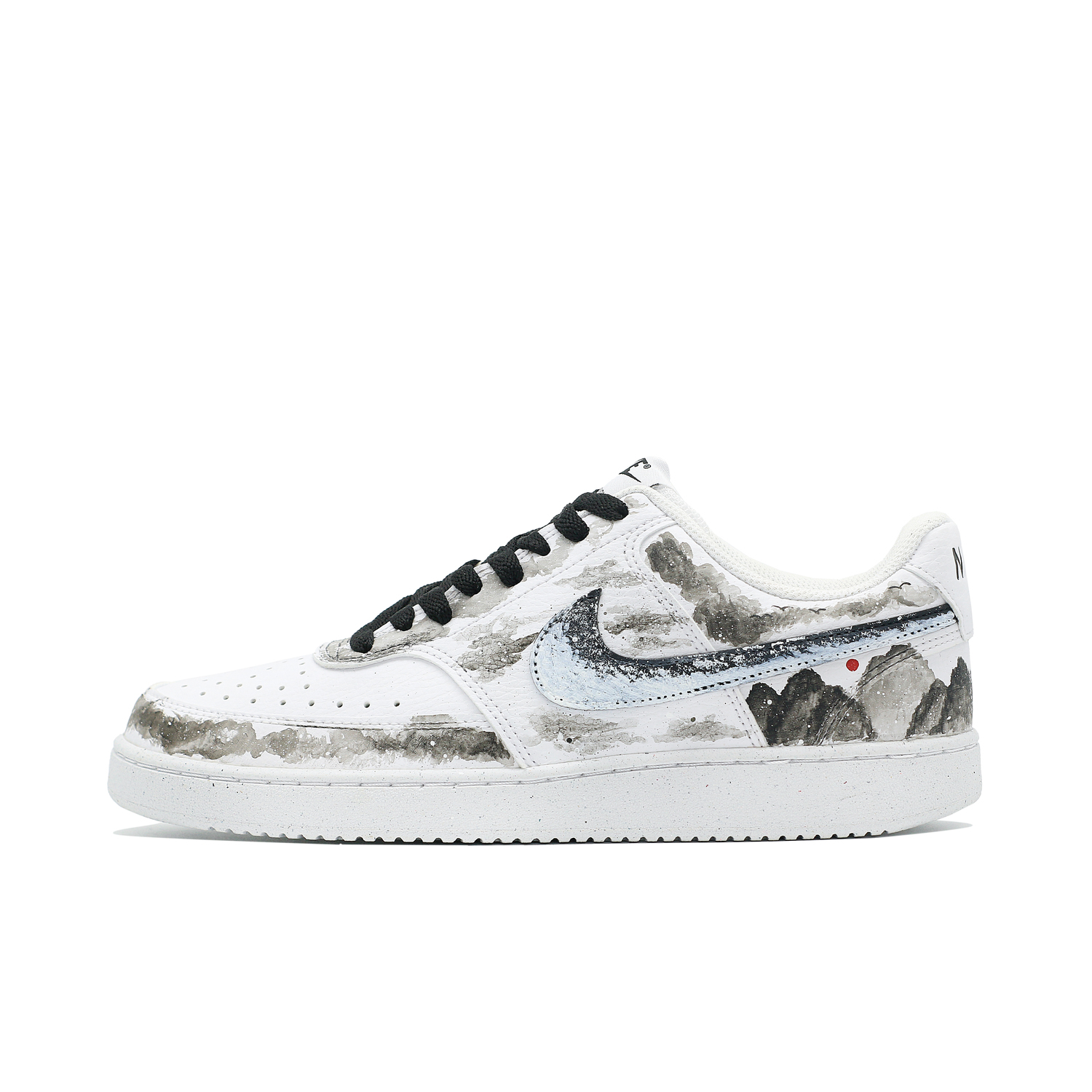 

Кроссовки Nike Court Vision 1 износостойкие и легкие мужские серо-белые
