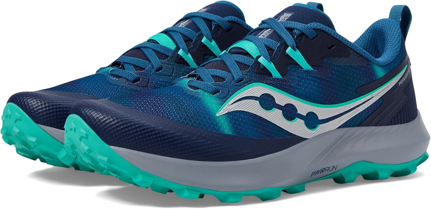 

Мужские кроссовки для трейлового бега Saucony Peregrine 14, синий/мятный/темно-синий