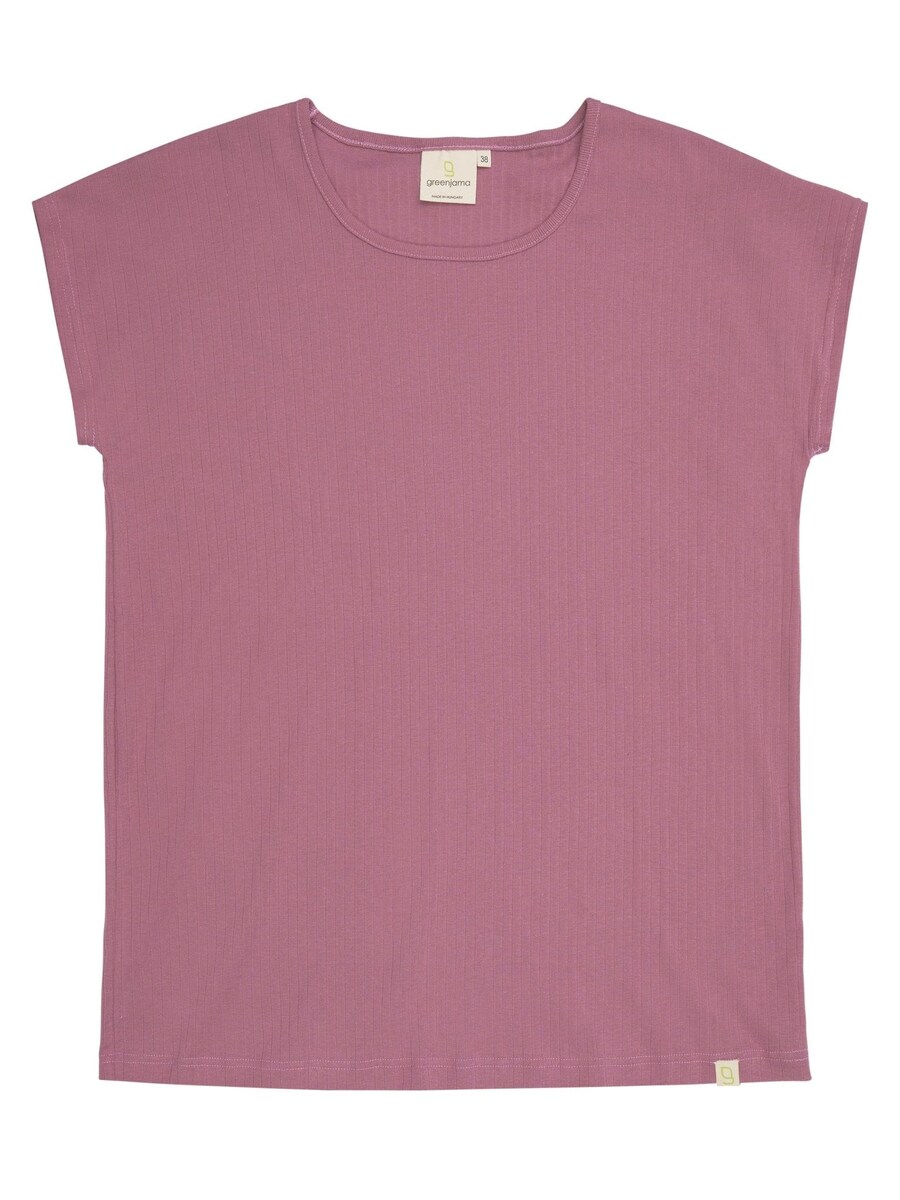 

Пижамная рубашка greenjama Lässiges T-Shirt aus Derby-Rib, Berry