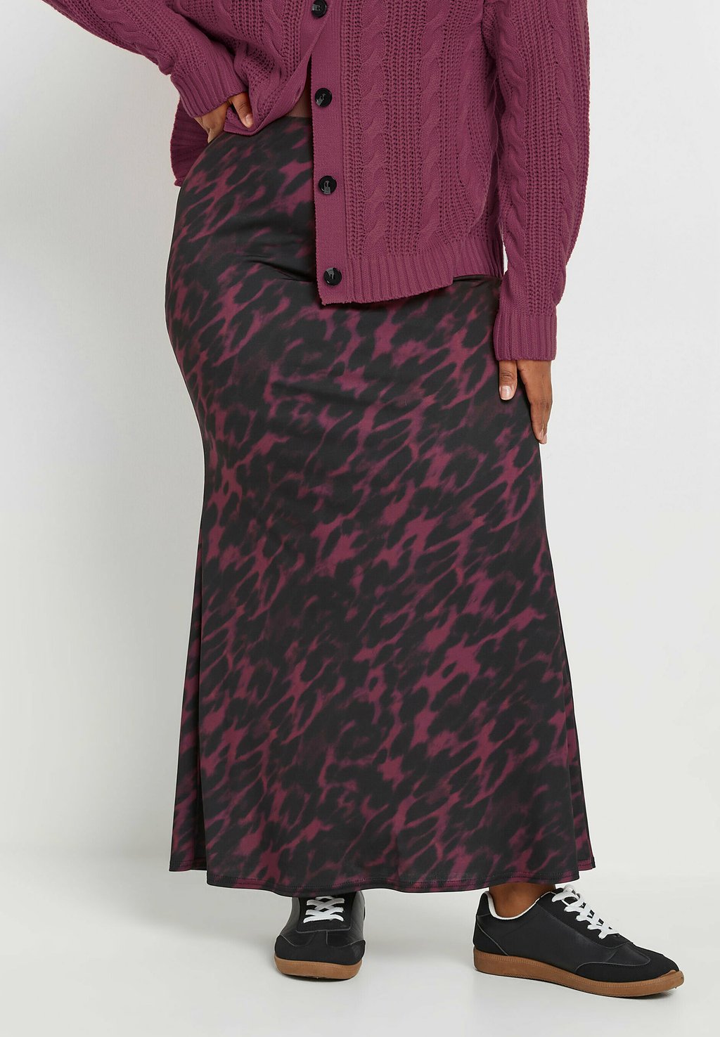 

Юбка макси LEOPARD Yours Clothing, лиловый