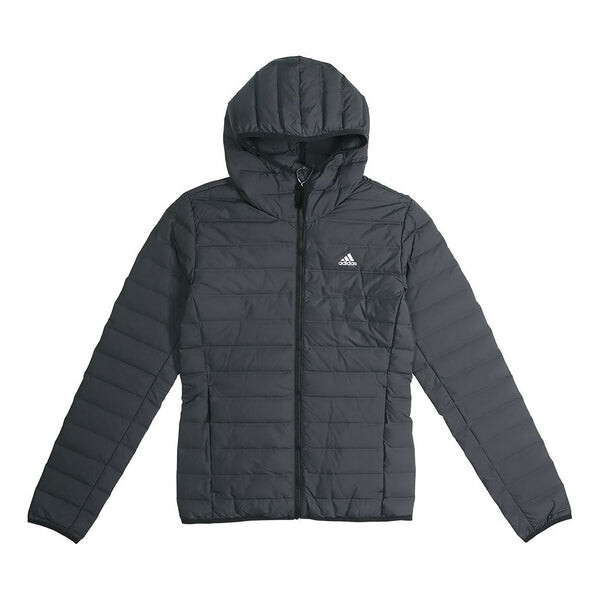 

Пуховик Adidas Varilite Soft Down Hooded Jacket 'Carbon', черный