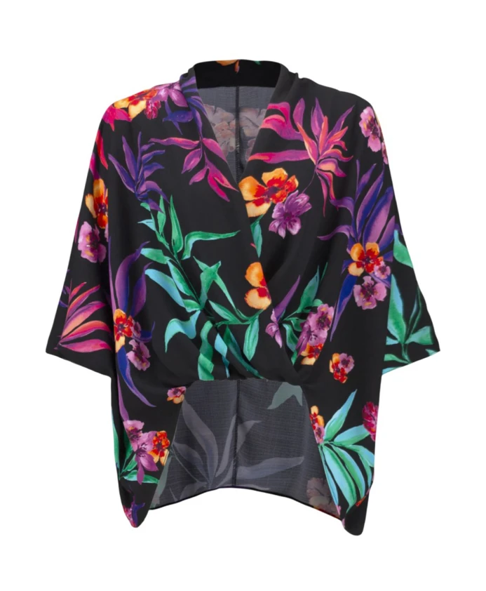 

Блузка с запахом и тропическим принтом Joseph Ribkoff, мультиколор