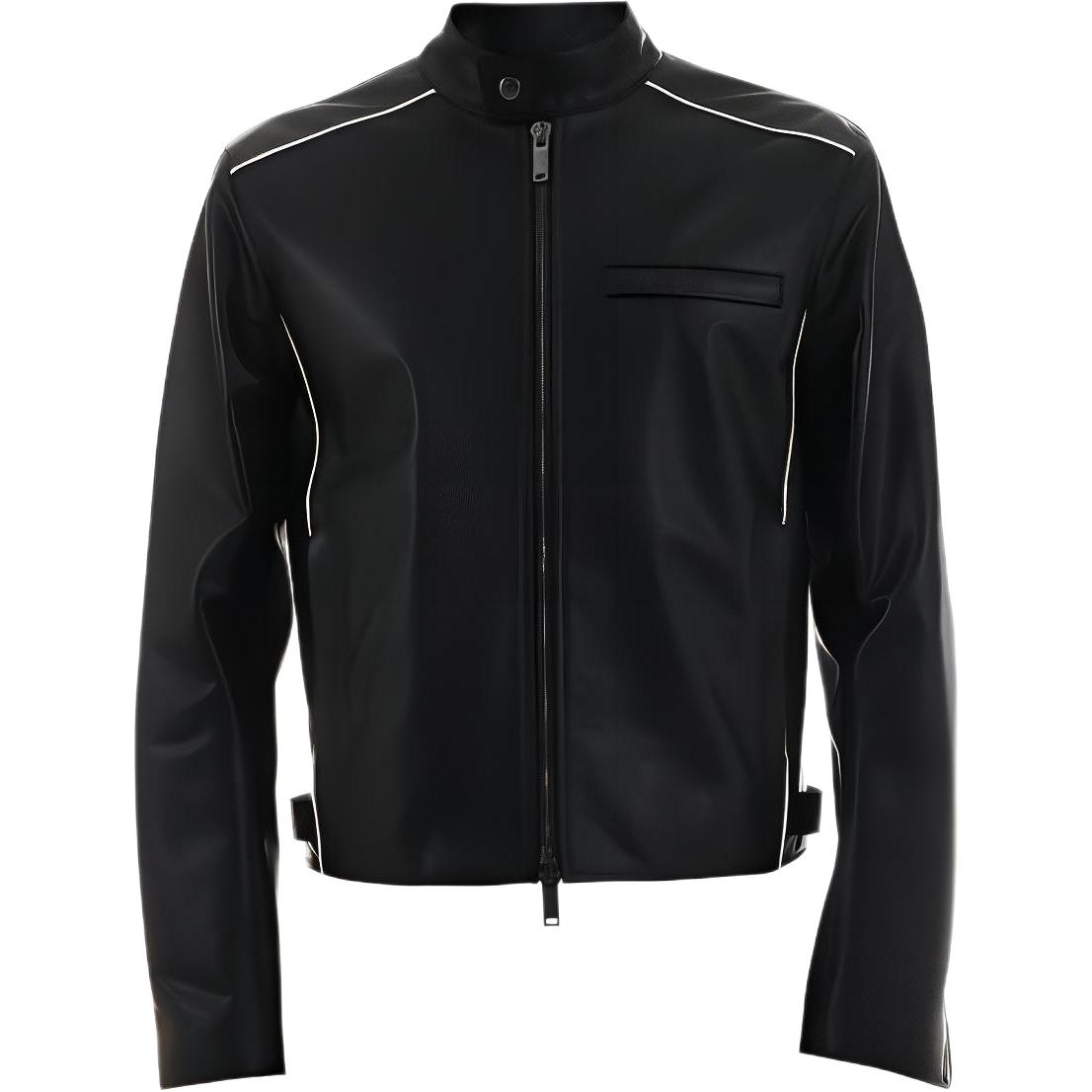 

Valentino Кожаная куртка мужская черная, Black