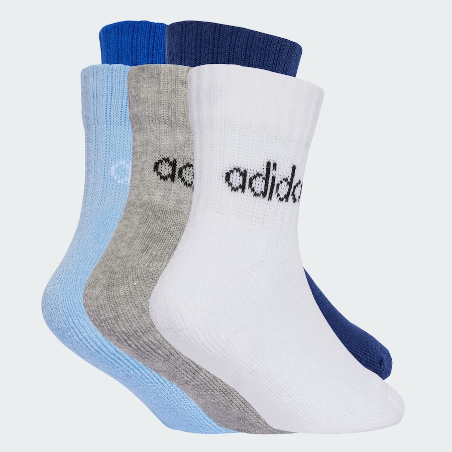 Спортивные носки ADIDAS PERFORMANCE Linear Ankle 5 Pairs Kids, Blue/Night Blue/Light Blue/Mottled Grey/White — фото 2