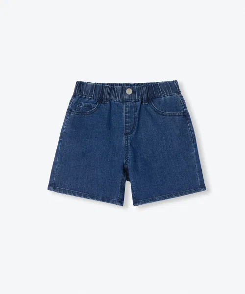 Детские шорты из денима MUSINSA STANDARD KIDS глубокий индиго — фото 2