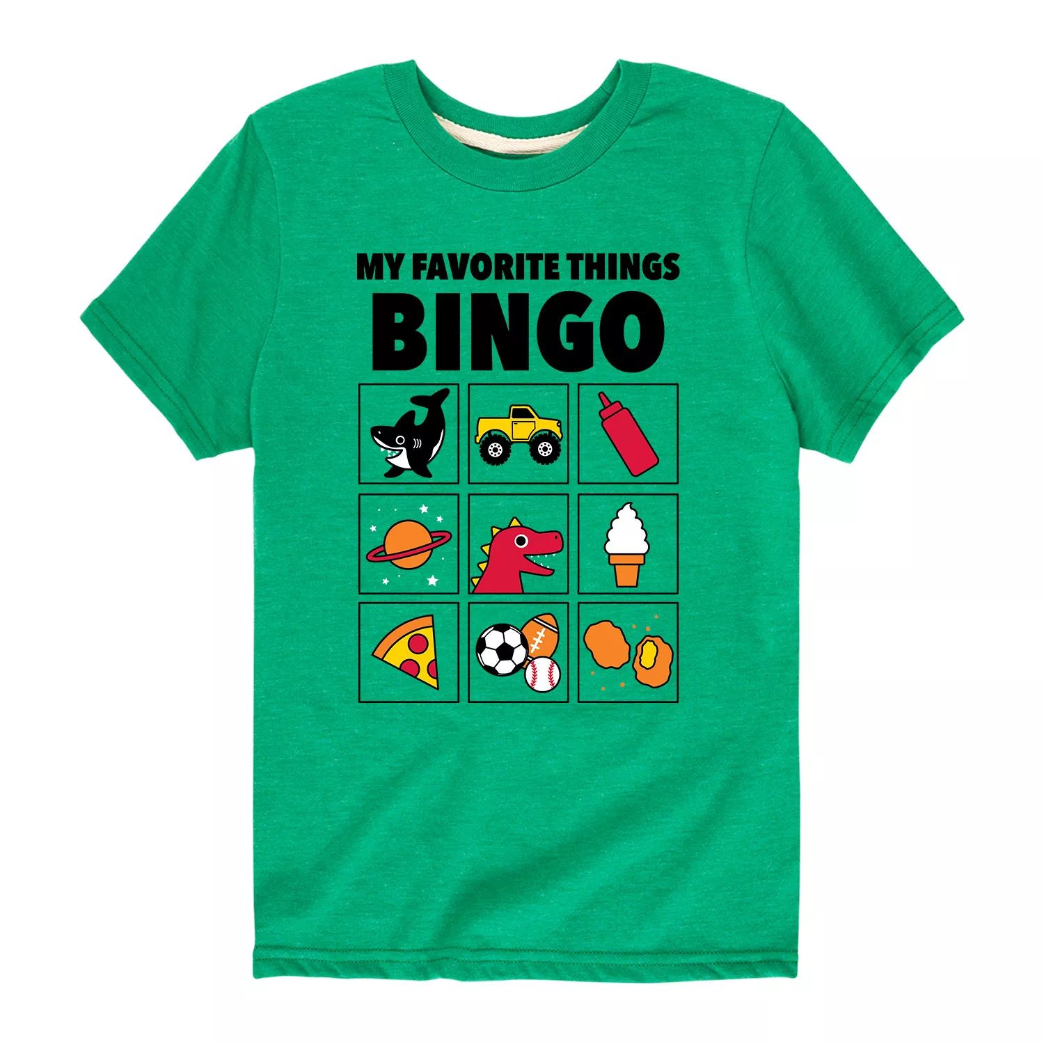 

Футболка «My Favorite Things Bingo» для мальчиков 8–20 лет Licensed Character, зеленый