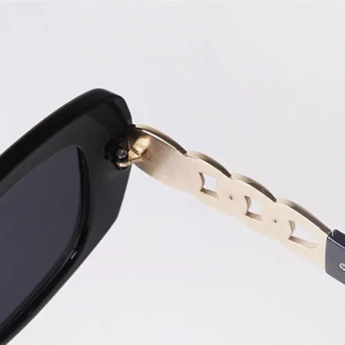 

Женские солнцезащитные очки в стиле ретро с леопардовым принтом, увеличенного размера, с цепочкой на дужках, элегантные белые, размер C1, один размер MTZJH, One Color