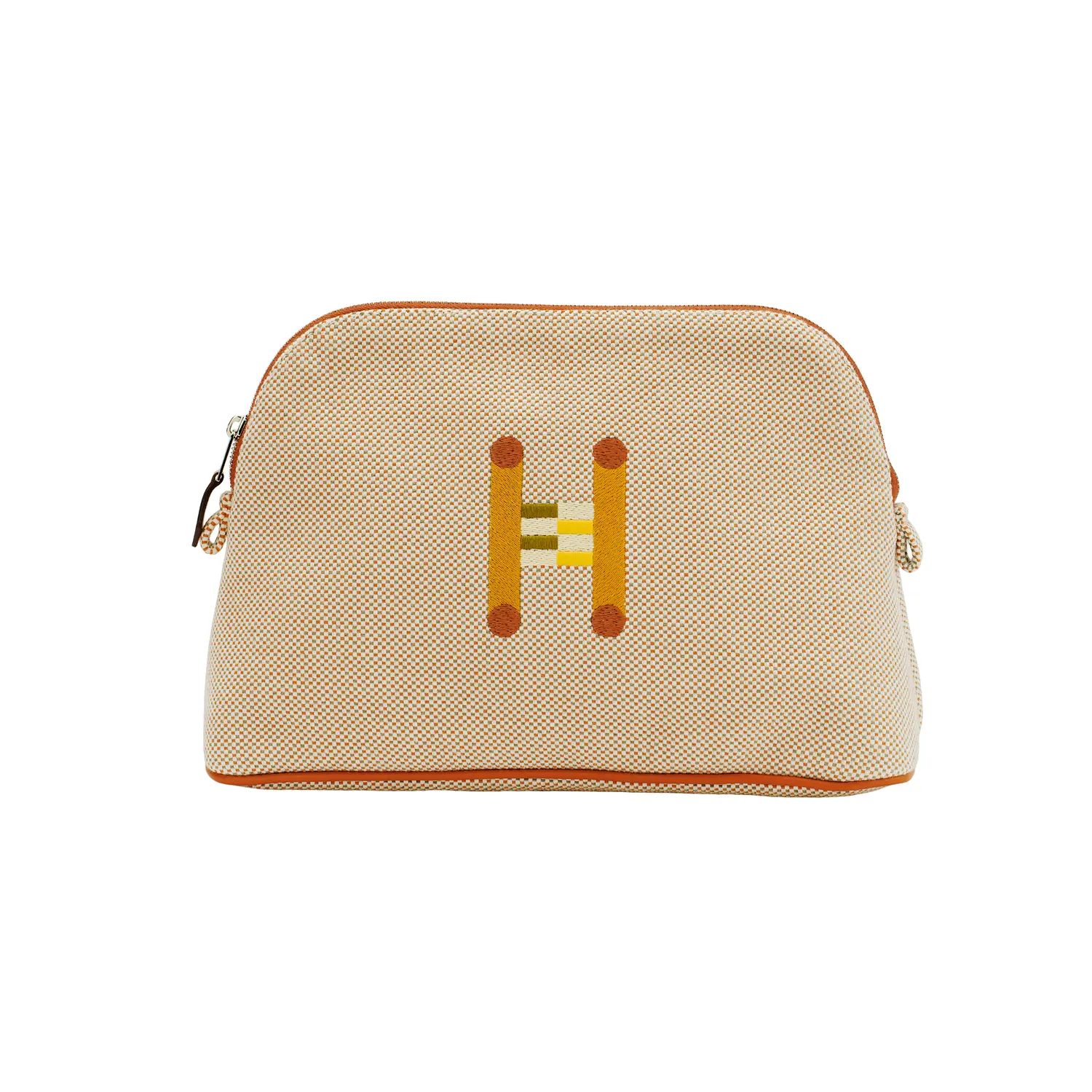 

HERMES Сумка боулинг из холста, Orange