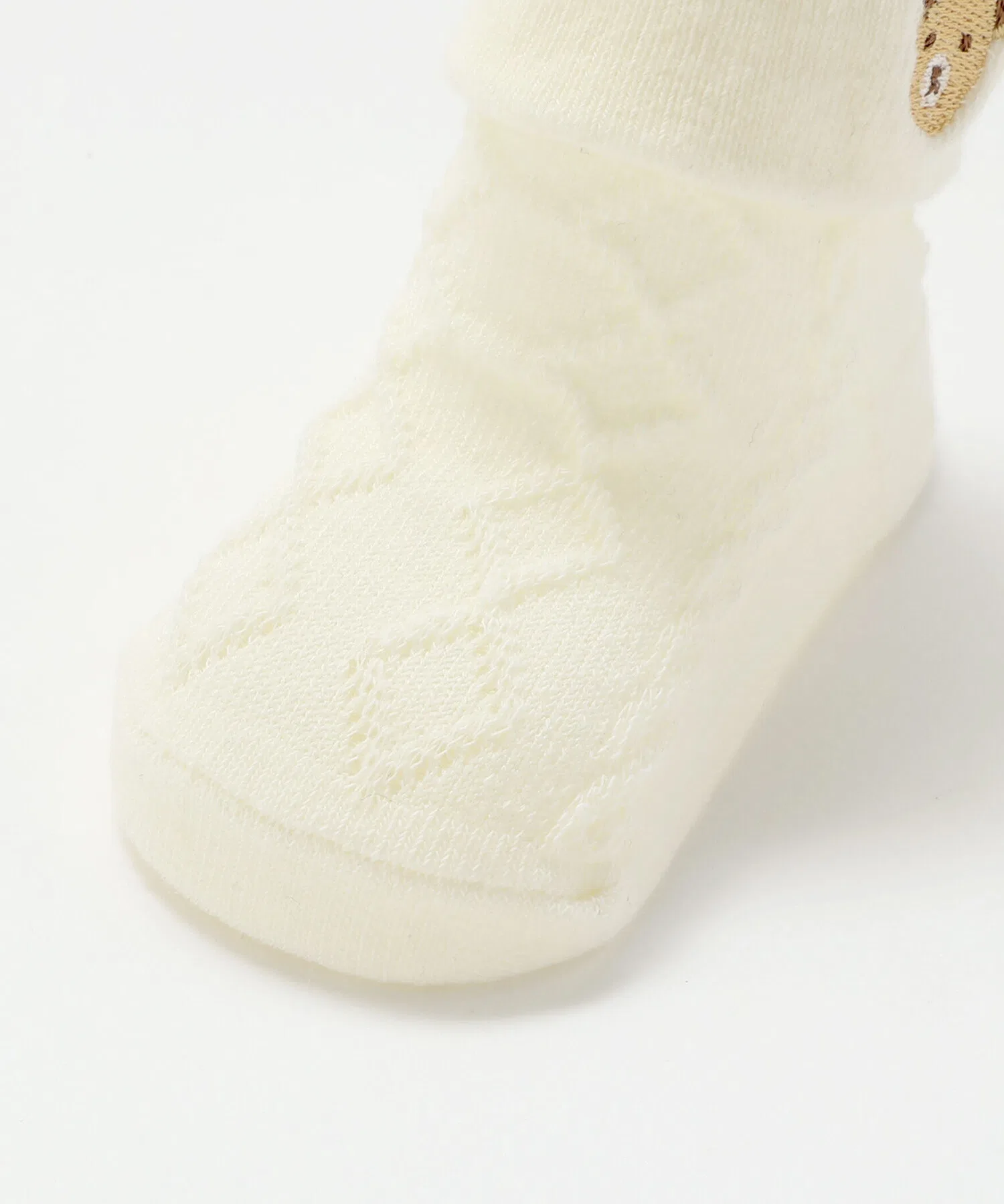 Детские носки с вышивкой медвежонка Fillot de Bebe Reduction белые — фото 4