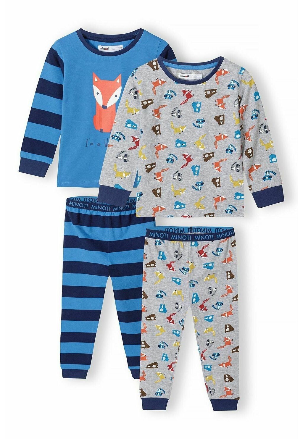 

Комплект одежды для сна 2 PACK MINOTI, цвет grey royal blue