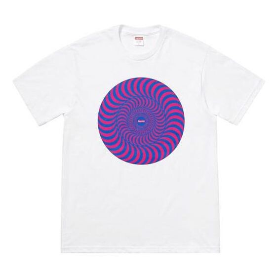 

Футболка ss18 spitfire classic swirl white tee Supreme, белый