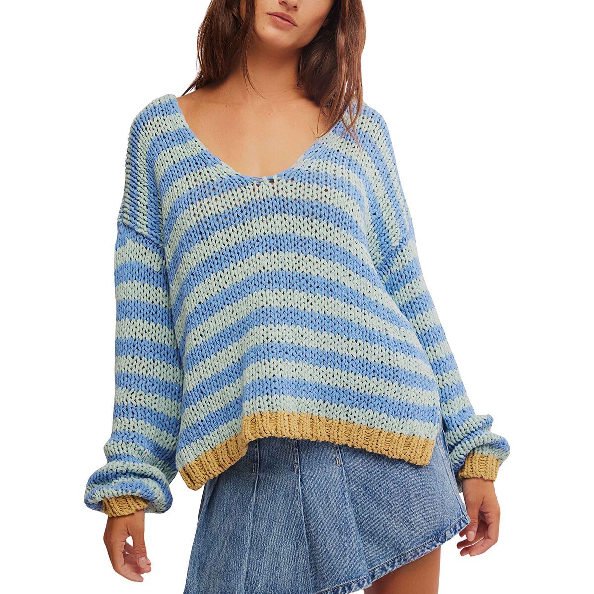 

Портленд пуловер Free People, голубой
