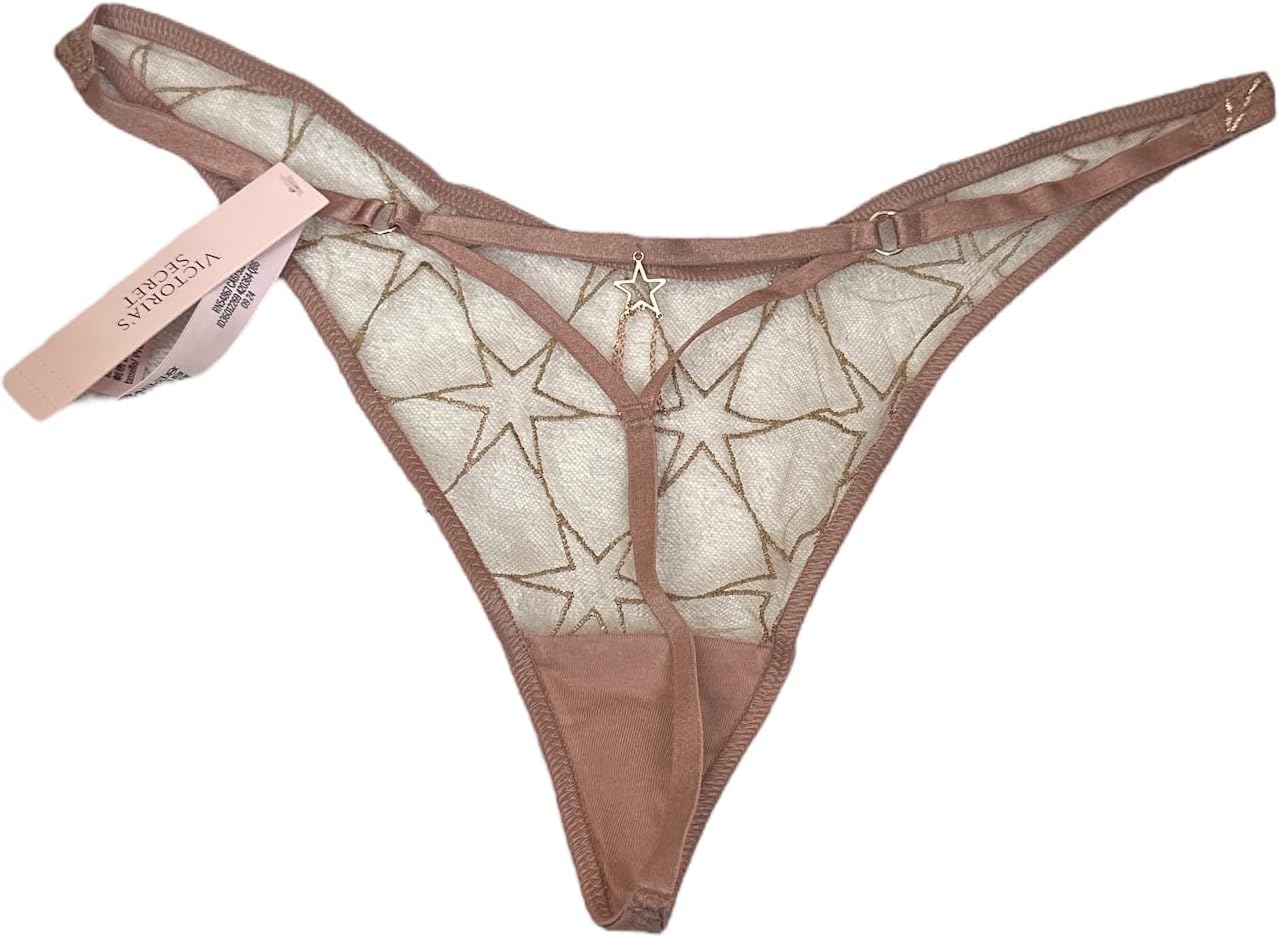 Трусики Victoria's Very Sexy Stardust с высокой ластовицей и вышивкой, цвет Gold Victoria's Secret — фото 2