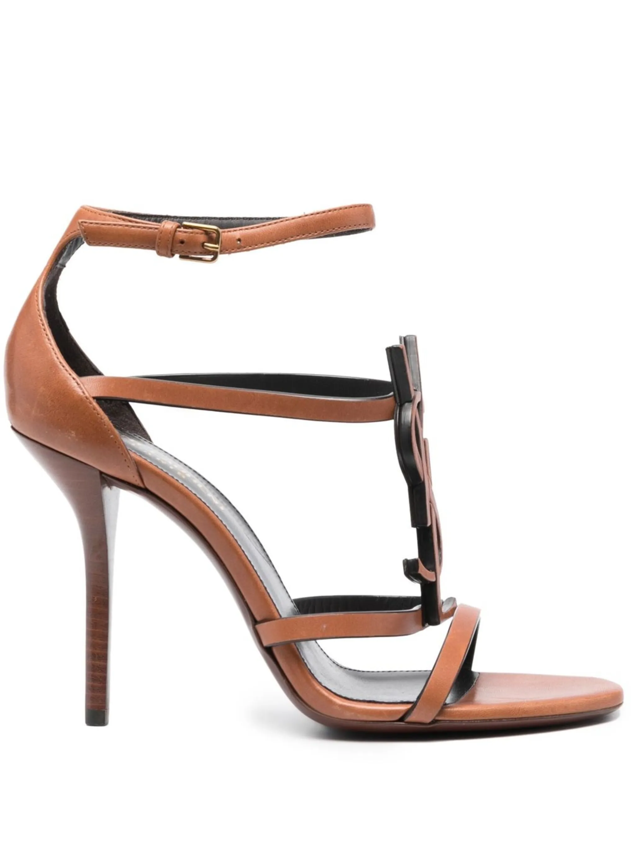 Босоножки Cassandra 100 Saint Laurent, коричневый