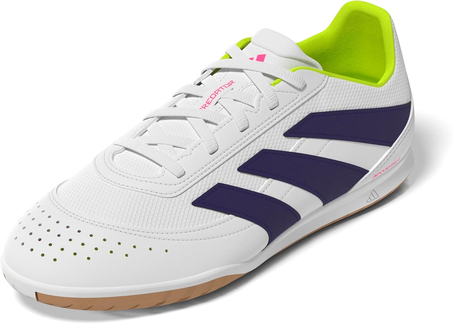 Детские кроссовки Adidas Club Predator Indoor (унисекс), белый/фиолетовый — фото 4