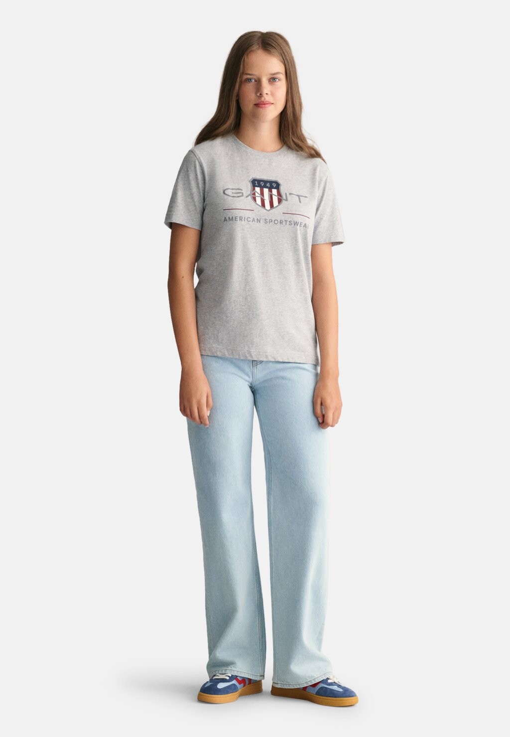 

Футболка с принтом Archive Shield GANT, цвет light grey melange