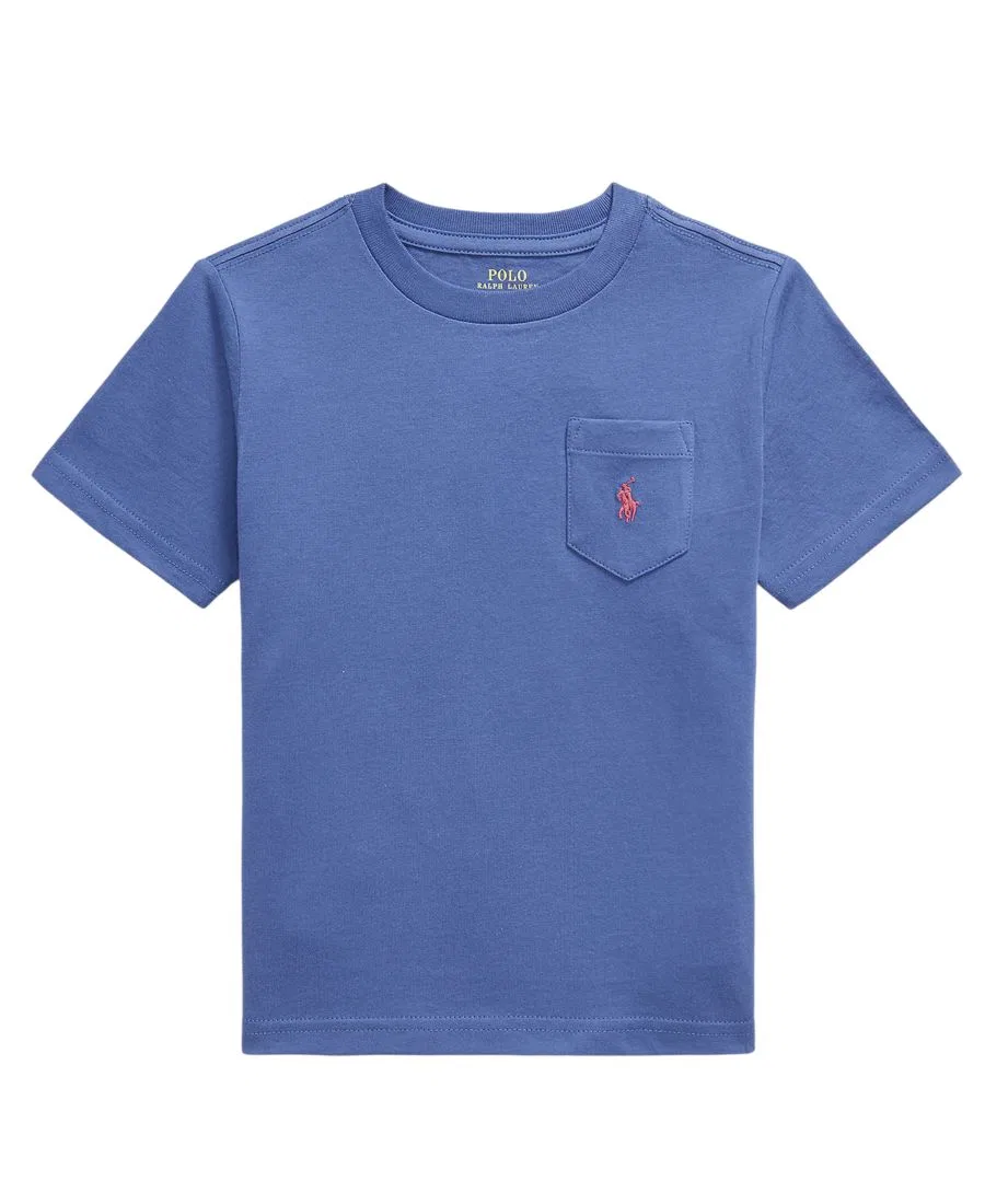 Детская футболка с карманом (джерси) для мальчиков 2-7 лет Polo Ralph Lauren, синий