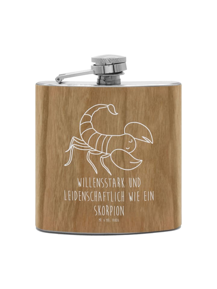 

Mr. & Mrs. Panda Фляжка Flachmann Pinguine Kuscheln ohne Spruch in Braun