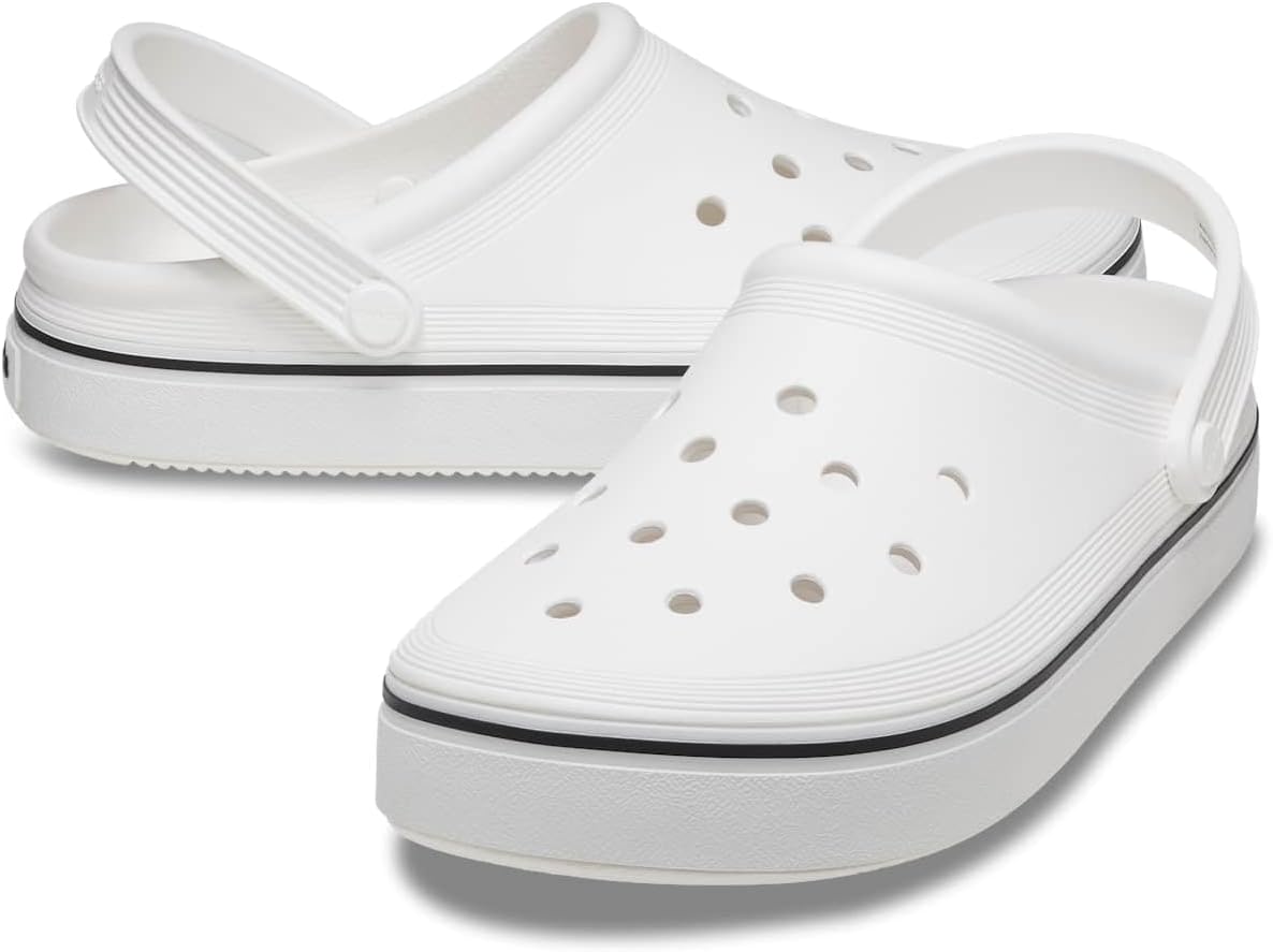 Унисекс сабо Crocs Off Court с платформой, белый — фото 3