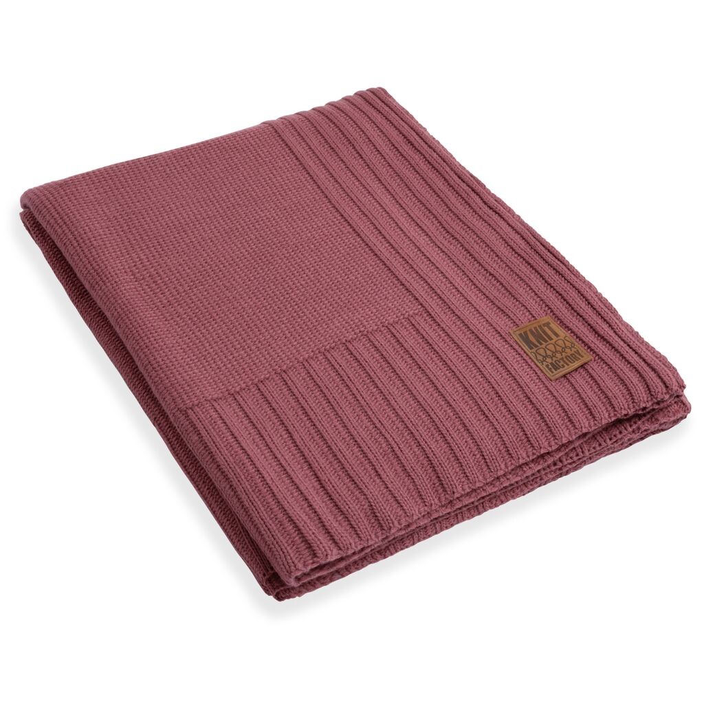 

Knit Factory Uni Plaid XL — Каменно-красный — 195x225 см