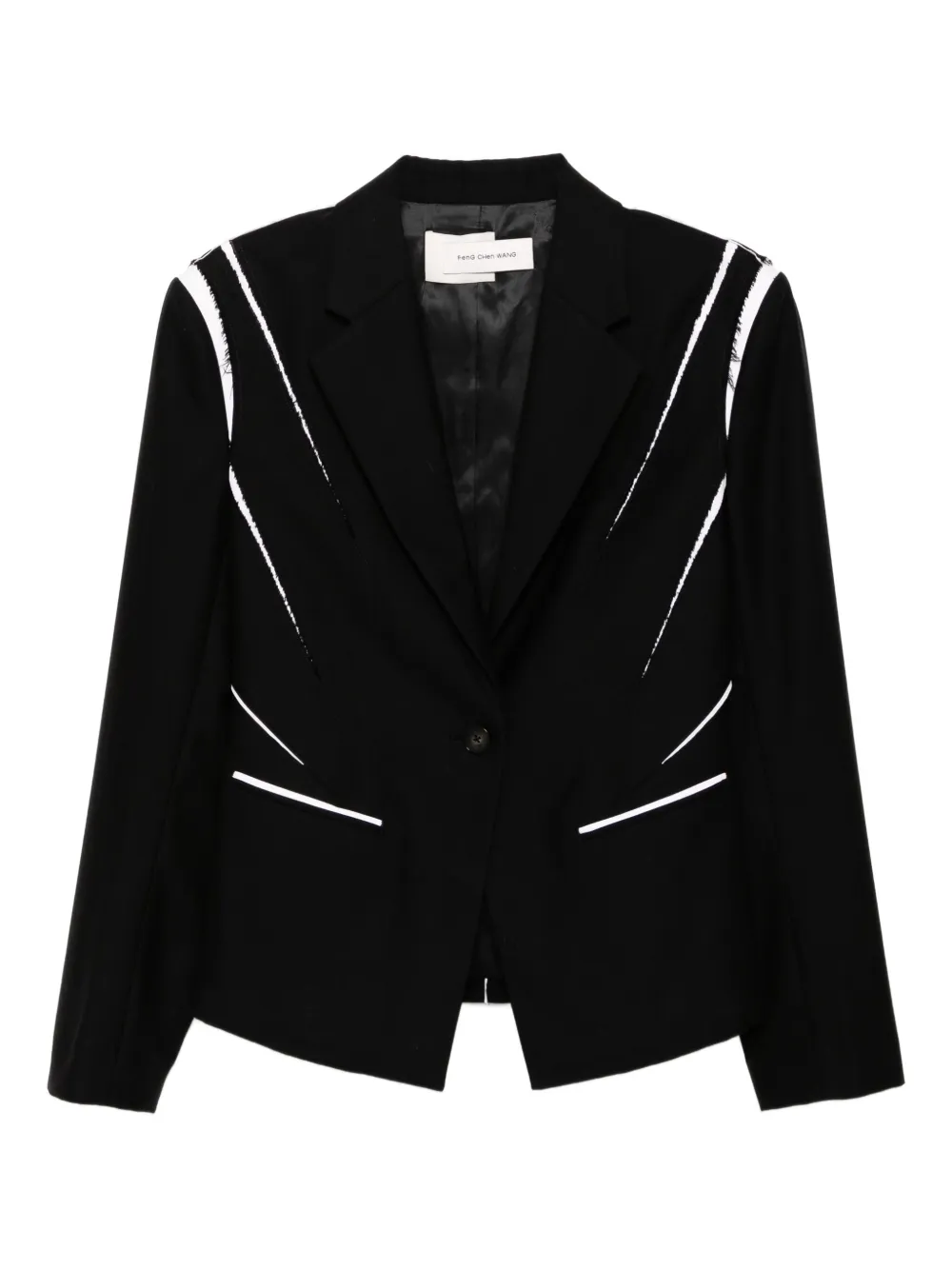 

Шерстяной пиджак Feng Chen Wang, черный