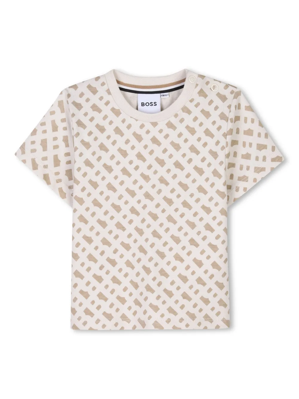 

Футболка с монограммой BOSS Kidswear, нейтральный