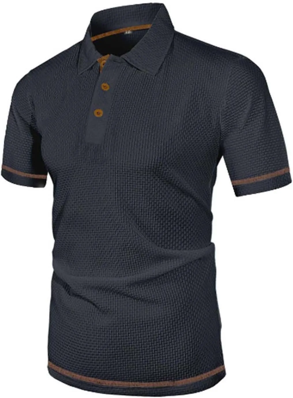 

Xiaojake мужская поло Slim Fit с коротким рукавом, вафельная вязка Xiaojmake