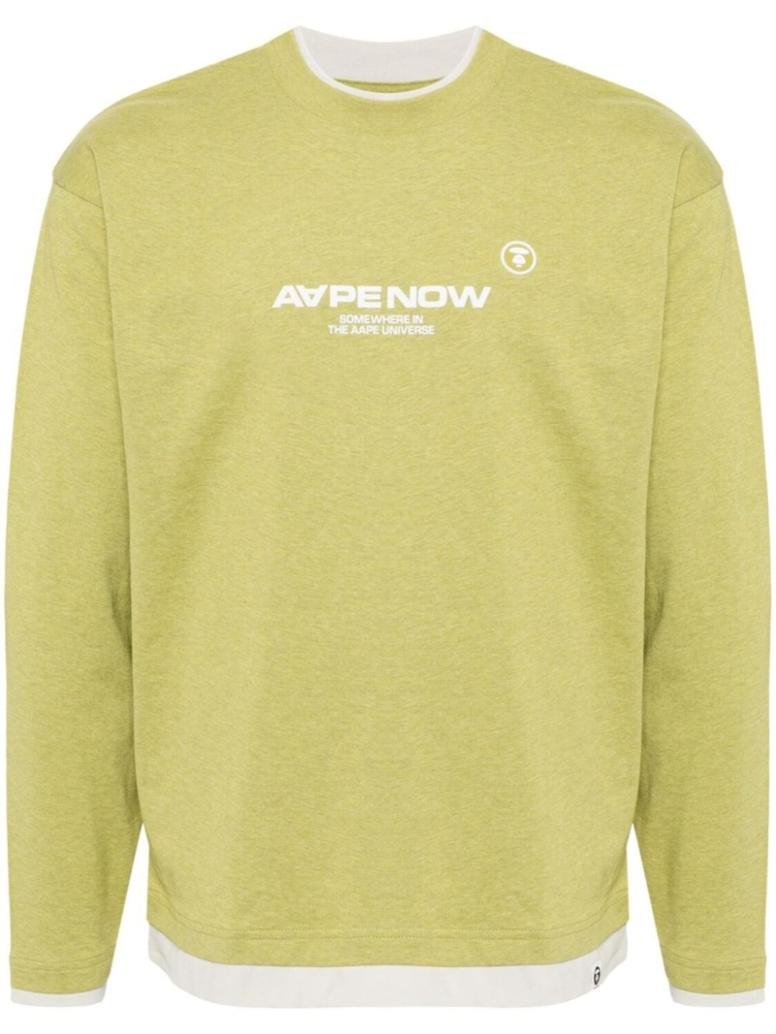 

AAPE BY *A BATHING APE футболка Moonface с длинными рукавами и вышивкой, зеленый