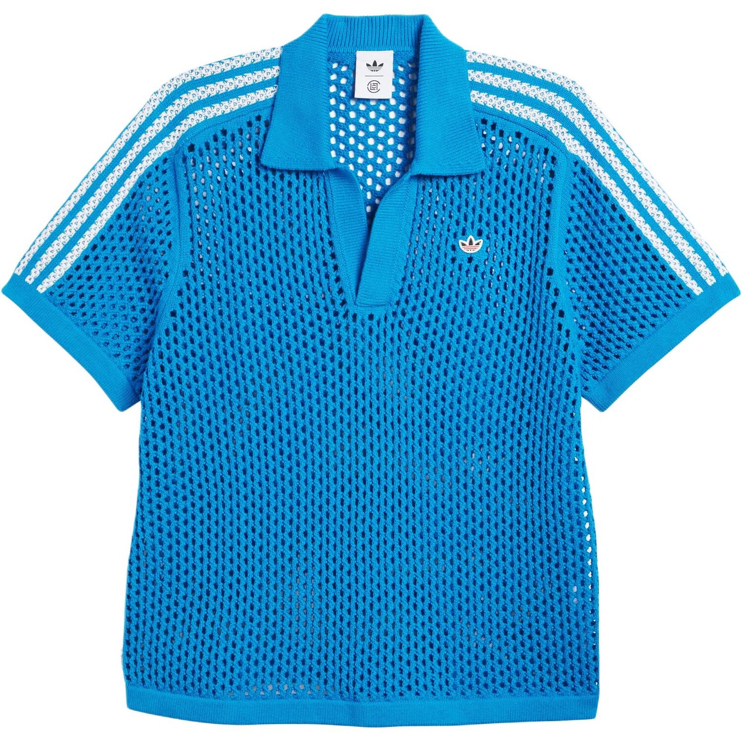 

Рубашка поло Adidas X Edison Chen Crochet Adidas Originals, синий