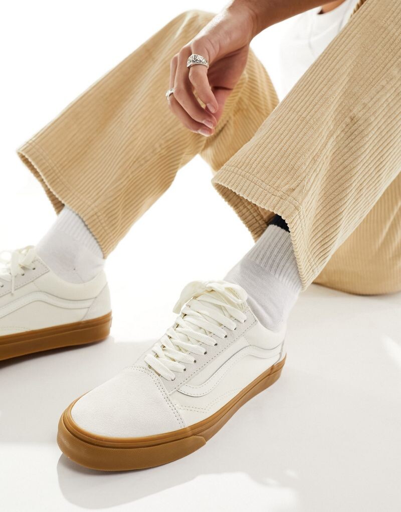 

Vans – Old Skool – Белоснежные спортивные туфли на резиновой подошве