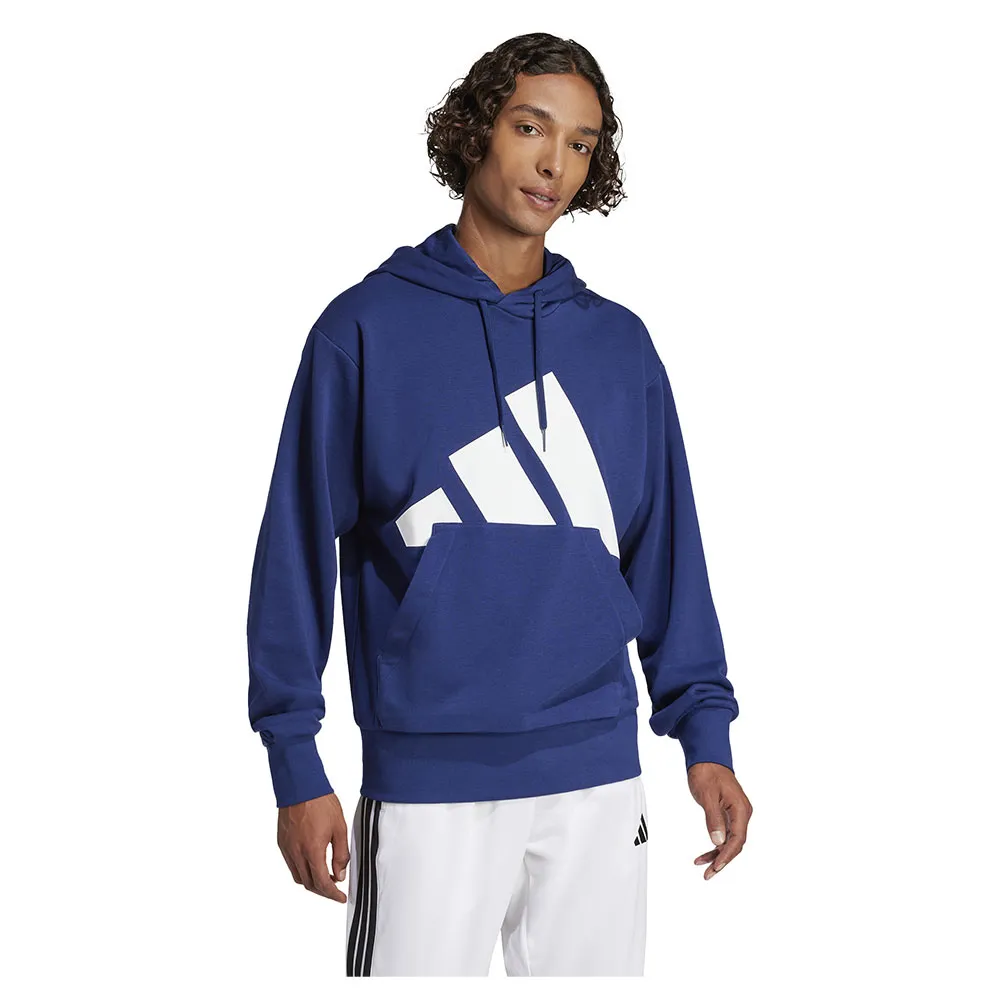 Худи adidas Essentials Big Logo French Terry, синий — фото 4