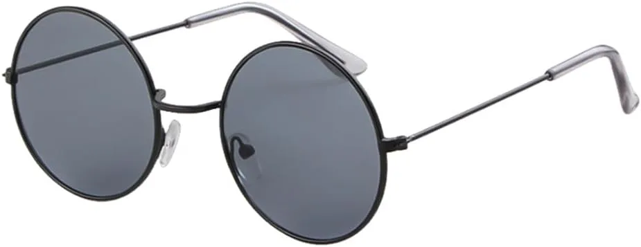 

Модные маленькие круглые солнцезащитные очки для женщин, винтажные мужские зеркальные солнцезащитные очки, ретро-готические очки для женщин MTZJH, C3 Black Gray