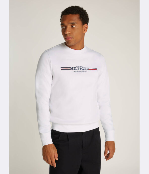 

Толстовка Tommy Hilfiger Regular Fit с цветным логотипом, белый